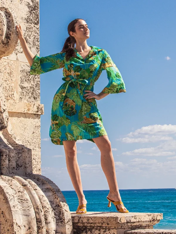 Kimono Dress | Caribbean Leopard