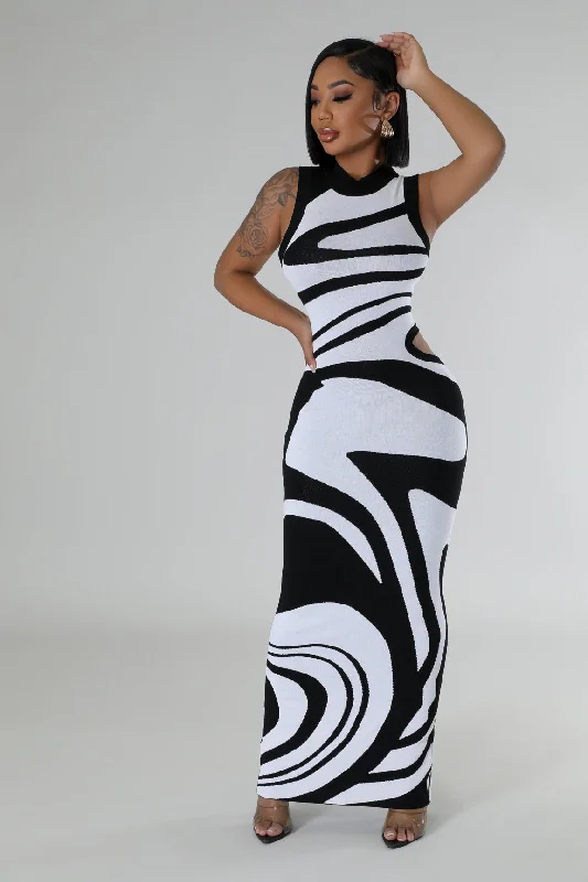 Monochrome Muse Dress