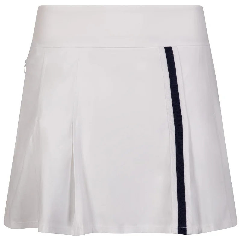 Womens Pleated Skirt White - AW23